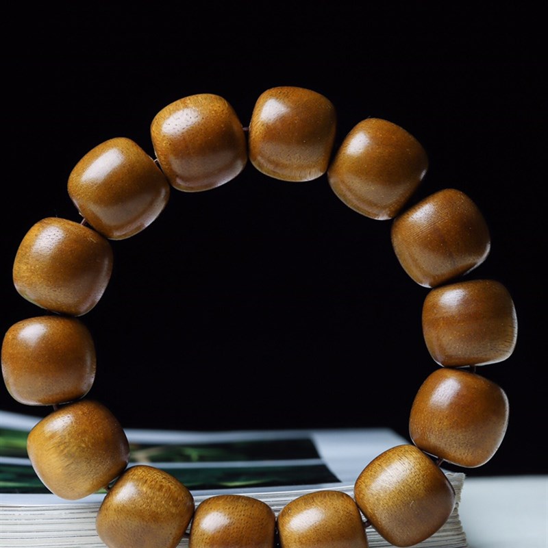 加里曼丹沉香手串1.6cm男女款佛珠手链16克左右老料软丝沉香木质 - 图3