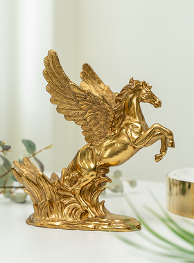 美式纯铜全铜奔马红酒架摆件 高档餐桌餐边柜酒柜酒架装饰品摆设