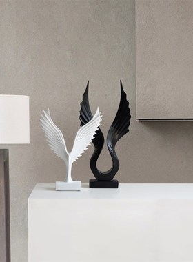 现代艺术抽象办公室样板间客厅摆设书房酒柜家居软装饰品摆件