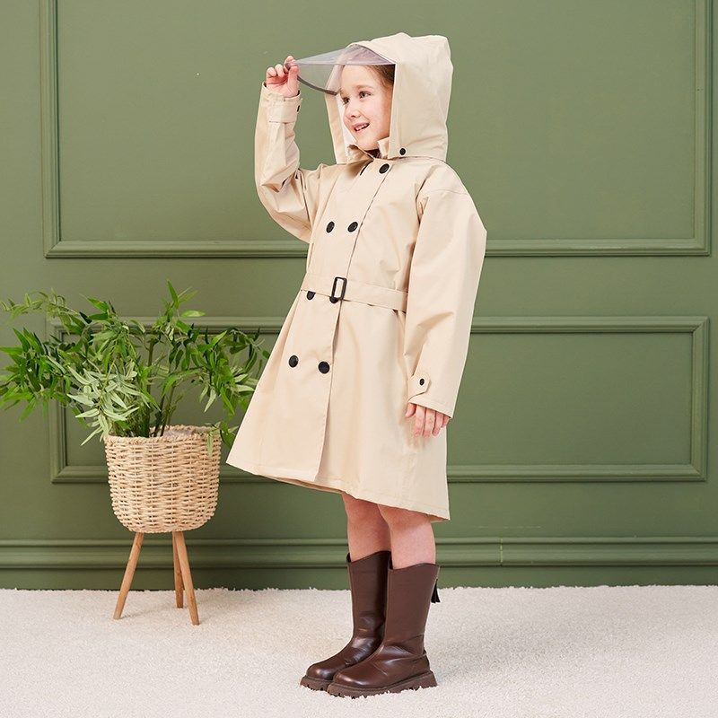 儿童雨衣风衣款上学时尚薄款儿童雨衣防水全身男女小童小学生雨披,淘宝优惠券,粉丝福利购,淘宝优惠卷