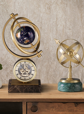 轻奢摆件客厅酒柜玄关领导办公室桌面G家居装饰品创意地球仪科技