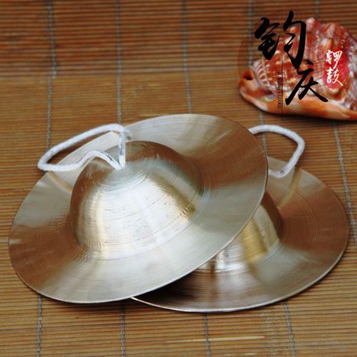 钧庆锣鼓 京镲 响铜 小京镲15 大京镲19cm 小铜钹 铜镲钹 包邮 - 图1