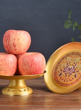 速发奉铜供佛莲花香炉供灯杯供水供纯果盘家用佛具用品大全水果盘