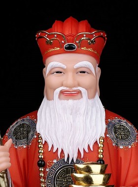 速发土地公婆像摆成汉白玉石福德正神元宝土地公土地婆财神客厅合