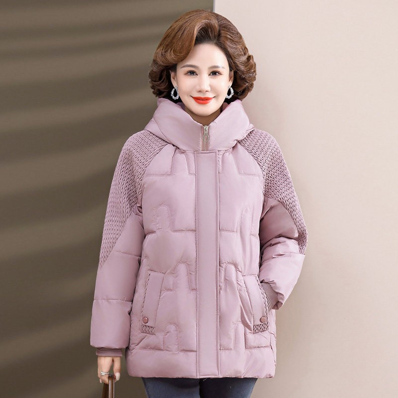 妈妈冬装外套加绒加厚保暖棉衣羽绒棉服中老年2025大码连帽棉袄女,淘宝优惠券,粉丝福利购,淘宝优惠卷