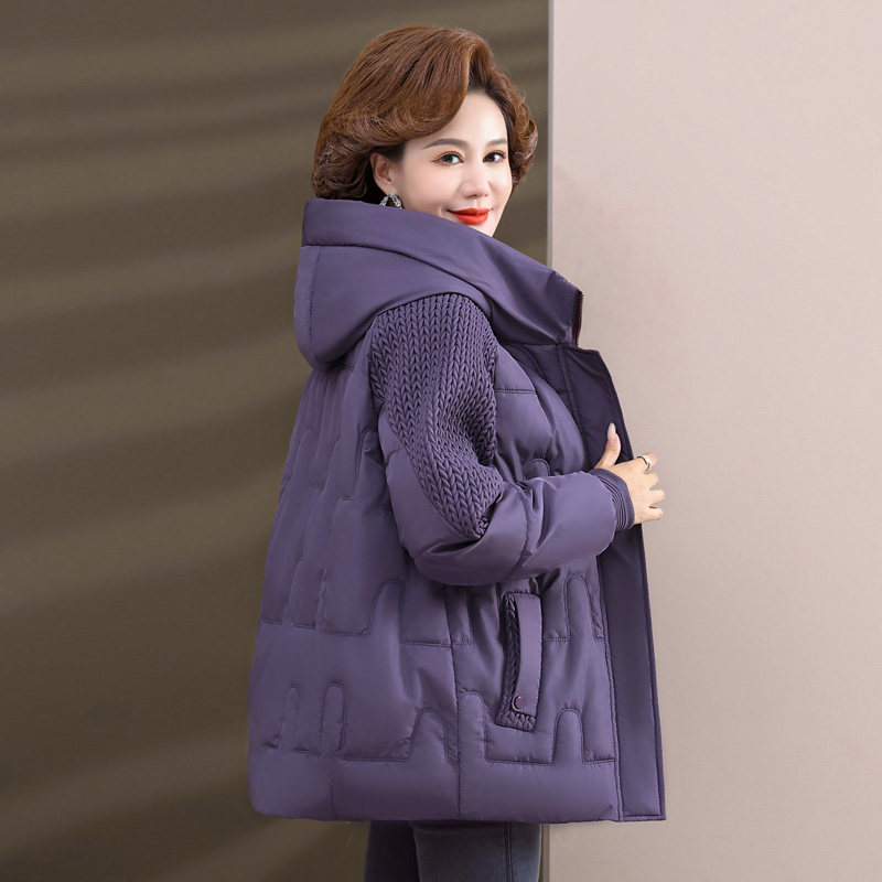 妈妈冬装外套加绒加厚保暖棉衣羽绒棉服中老年2025大码连帽棉袄女,淘宝优惠券,粉丝福利购,淘宝优惠卷