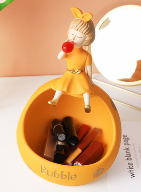 轻奢钥匙收纳摆件玄关客厅泡泡女孩家居电视柜装饰品乔迁新居礼品