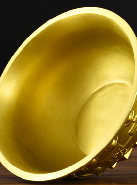 速发纯铜聚宝盆收厚碗招聚摆件家居香炉工艺品装饰店铺加礼台开业