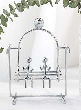 速发物理平衡解压不倒翁动面铁人不停创意小永件摆桌机仪牛顿摆混