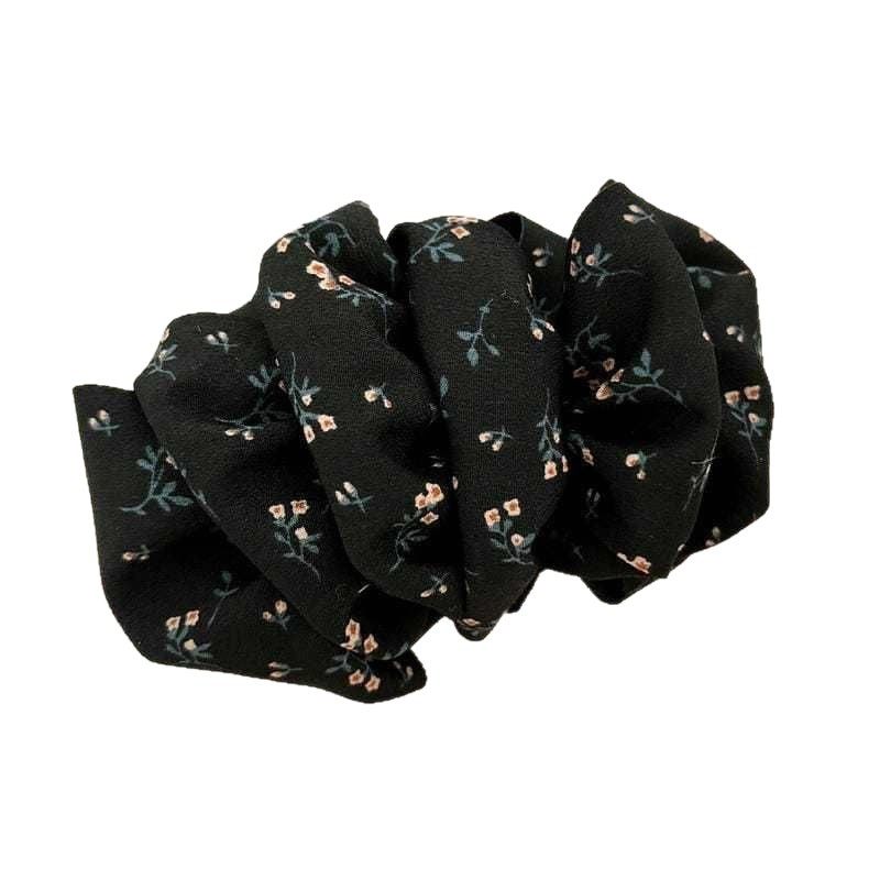 巨显发量!横着夹!新款褶皱云朵泡泡波点碎花甜妹氛围感香蕉夹发夹,淘宝优惠券,粉丝福利购,淘宝优惠卷