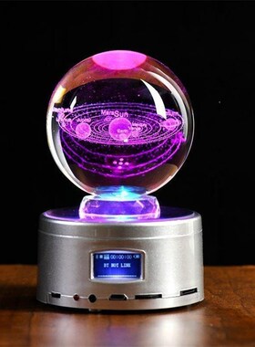 生日礼物送e女朋友送男朋友的浪漫仪式感用礼品太阳系星空水晶球