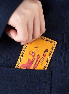 速发月老金卡件护回心转意月下老人牵红线姻缘桃花男情侣随身摆身