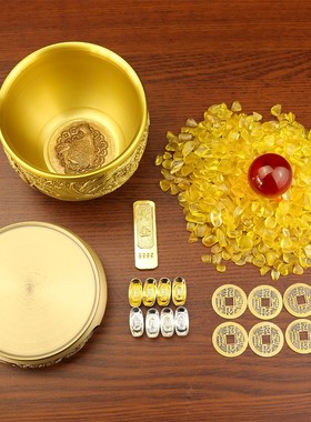 速发九紫离火黄铜米缸火运摆摆创公青龙白虎玄武朱雀缸家居办意室