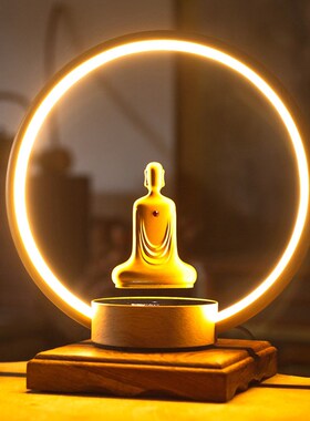 磁悬浮万相佛全铜小夜灯圈家居饰品工艺品客厅玄关办公室桌面摆件