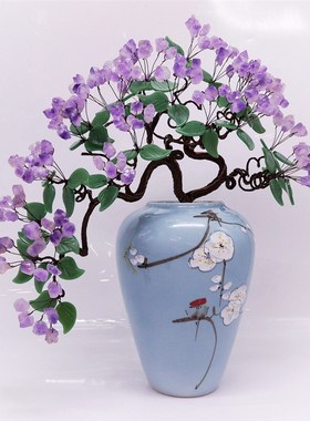 天然水晶招财树红玉髓店铺客厅摇钱装饰礼品开业乔迁家.居摆件简