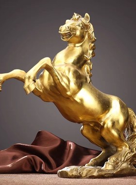 铜马摆件纯铜马到成功招财生肖马客厅办公室店铺装饰工艺品大礼品