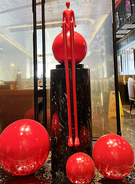 简约抽象长腿雕塑落地摆件人物酒店大堂玄关商铺售楼处迎宾装饰品