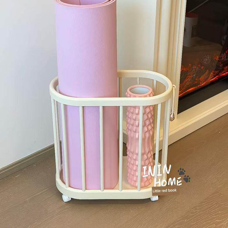 ININ瑜伽垫收纳筐带轮子可移动健身器材收纳框家饰软装搭配套装,淘宝优惠券,粉丝福利购,淘宝优惠卷