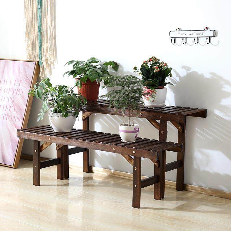 实木质防腐花架子多层室内客厅阳台阶梯落地式户外庭院多肉置物架,淘宝优惠券,粉丝福利购,淘宝优惠卷