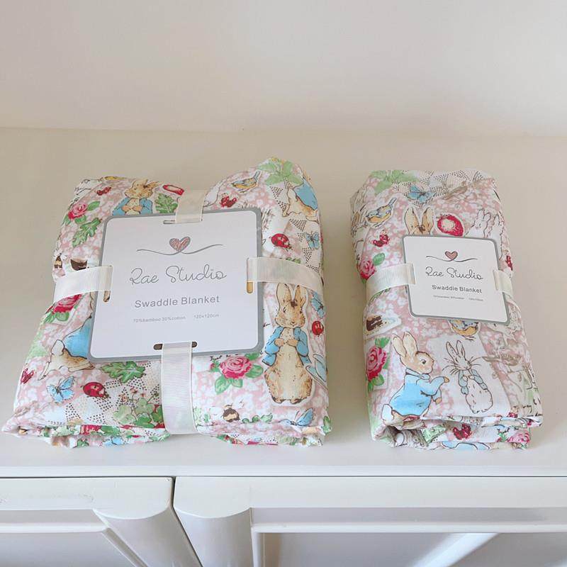 Rae工作室老树彼得兔竹棉纱布婴儿裹巾毛巾婴儿扔毯浴巾,淘宝优惠券,粉丝福利购,淘宝优惠卷