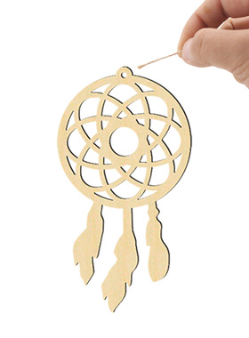 木质工艺品木制色摆件欧美风时尚创意流苏捕梦网挂件奶茶店铺挂饰