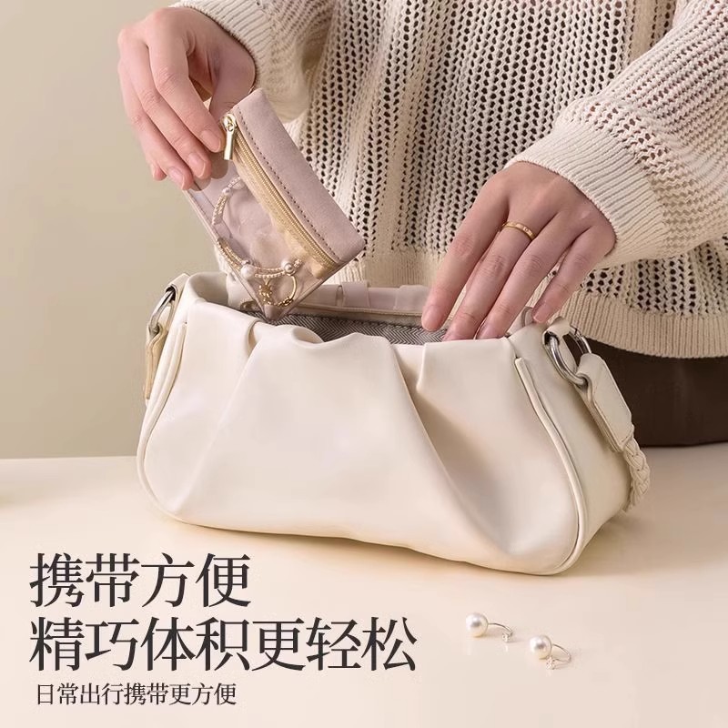 首饰袋绒布高档密封防氧化首饰盒饰品耳环戒指项链收纳旅行收纳包 - 图2