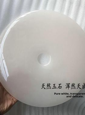 玉璧天然玉石平安扣摆件客厅玄关办公家居装饰品乔迁新居礼品定制