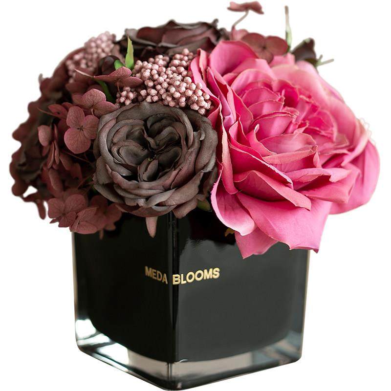 ladylike混合玫瑰花盆栽仿真花摆件假花卧室床头柜浴室客厅装饰花,淘宝优惠券,粉丝福利购,淘宝优惠卷