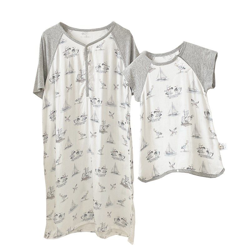 2025婴儿睡袋夏季短袖两粒扣亲C子睡衣宝宝竹棉纱布连体衣可哺乳,淘宝优惠券,粉丝福利购,淘宝优惠卷