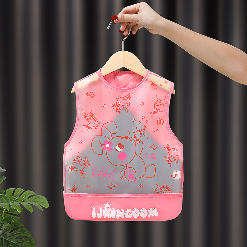 Baby coveralls, children's eating bibs, waterproof and dirt-proof, summer thin, men's and women's baby S food supplements, children's reverse wear protection