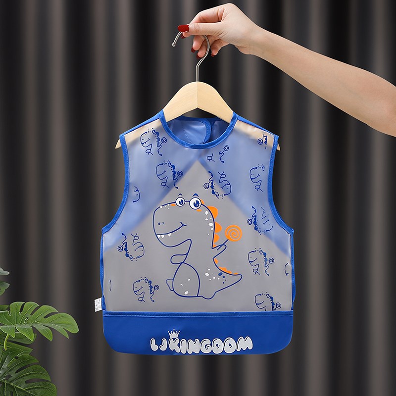 Baby coveralls, children's eating bibs, waterproof and dirt-proof, summer thin, men's and women's baby S food supplements, children's reverse wear protection