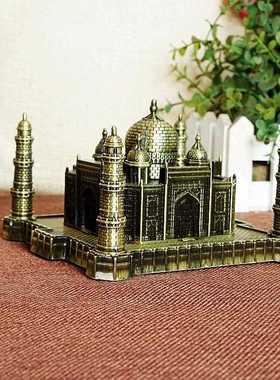 直销新款泰姬陵模型印度旅游纪念金属工艺世界地标建筑创意家居泰