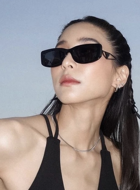 白色墨镜女赵露思猫眼时尚复古风显瘦潮牌防晒高级感韩版太阳镜男