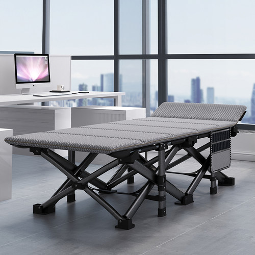 办公室午休折叠床单人行军床午睡便捷陪护床结实耐用夜班睡觉神器 - 图0