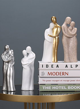 速发创意抽象情物祝福人房摆件电视柜床头柜书侣房间卧室室内装饰