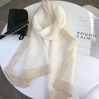 羊毛真丝巾送礼盒装围巾女冬季2024新款轻奢韩系氛围感桑蚕丝围脖,淘宝优惠券,粉丝福利购,淘宝优惠卷