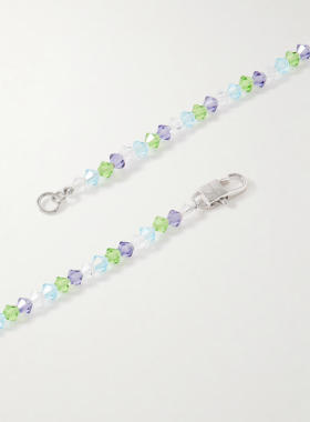 Hatton Labs 男士 SS25 项链/吊坠 Shore 纯银多宝石玻璃珠饰项链