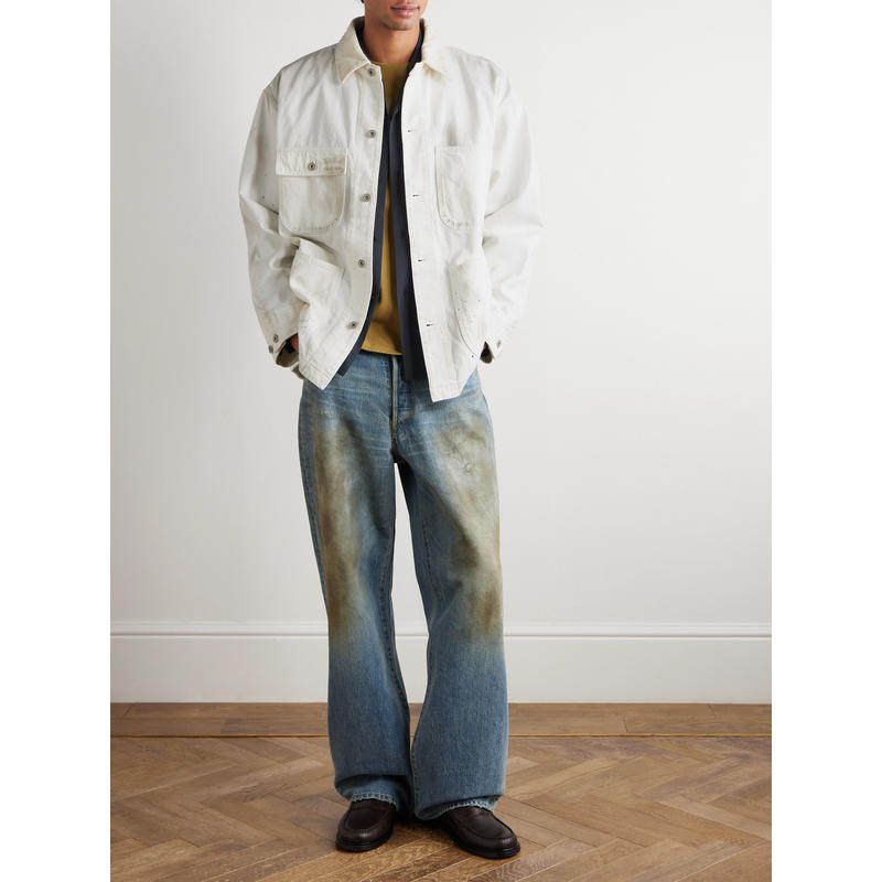 NEIGHBORHOOD 男士 SS26 夹克 灯芯绒饰边颜料溅染牛仔布夹克,淘宝优惠券,粉丝福利购,淘宝优惠卷