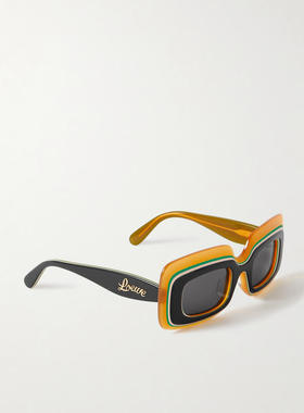 Loewe 女士 太阳镜 + Paula's Ibiza 多层矩形框醋纤太阳眼镜