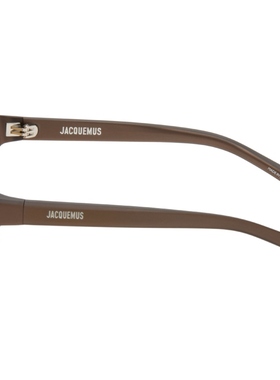 Jacquemus 男款棕色 The Curvo 太阳镜 迷衣时尚