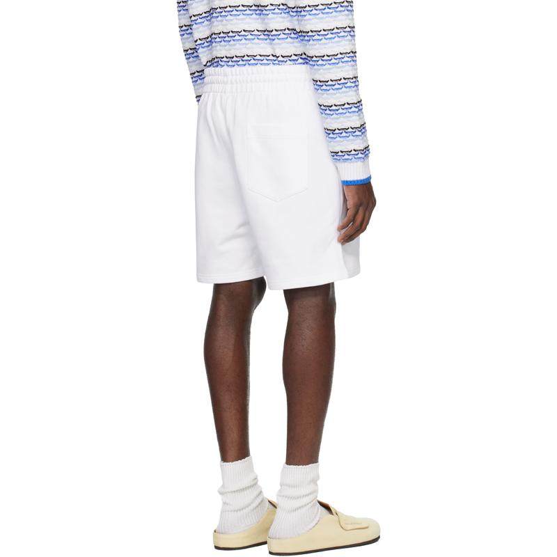 Casablanca 男士 短裤 白色 Tennis Club Icon 运动短裤,淘宝优惠券,粉丝福利购,淘宝优惠卷
