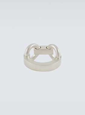Jil Sander 男款锁链纯银戒指 迷衣时尚