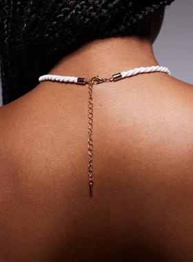 Aldo 女士 项链/吊坠 chicadellicc 白色绳子金色花朵吊坠项链