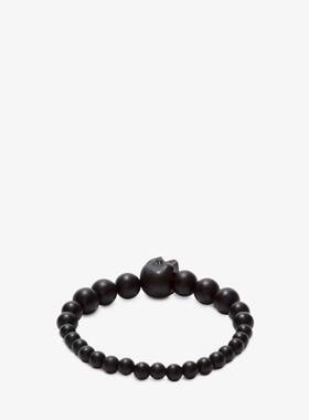 MCQUEEN 亚历山大·麦昆 男士 手链 Skull Multi Beaded Bracelet