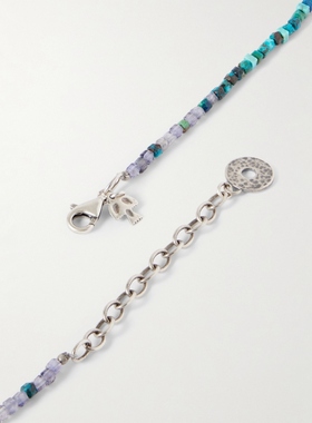 【早秋新品】PEYOTE BIRD 男款Fuente 银色多宝石珠饰项链