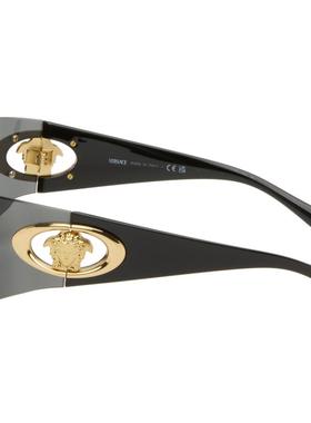 VERSACE范思哲 女士 太阳镜 黑色 Eclipse Wrap 太阳镜