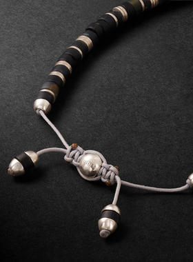 MAOR 男士 手链 Tucson 纯银虎眼石珠饰手链