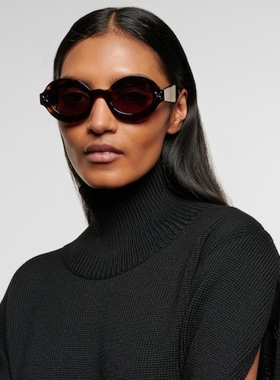 Alaïa 女款花瓣形圆形太阳眼镜 迷衣时尚