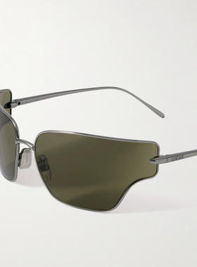 Loewe 男士 SS25 太阳镜 环绕式镀银太阳眼镜