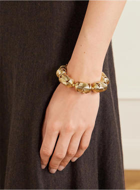 Tohum 女士 SS26 手镯 Savanna Bantu plated-brass 金色手链